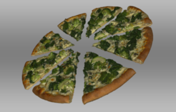 , Przygotowanie realistycznego modelu 3D pizzy w celach marketingowych z wykorzystaniem skanera 3D
