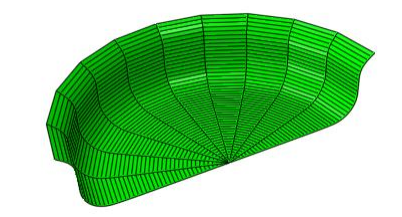 ABAQUS - model 3D - rozwinięta geometria o 180 stopni