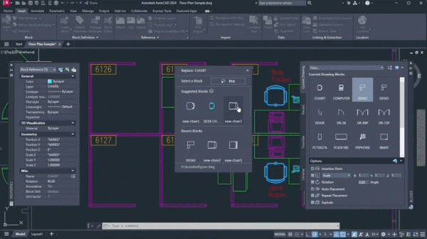 AutoCAD 2024 Smart Blocks replacement